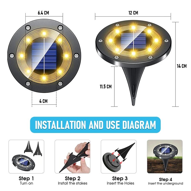 LED Waterproof Solar Lawn Lights