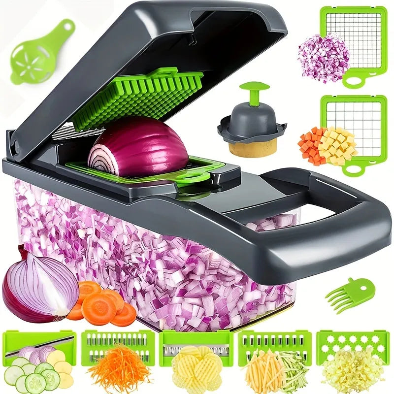 14pcs/Set Vegetable Chopper,Multifunctional Fruit Slicer,