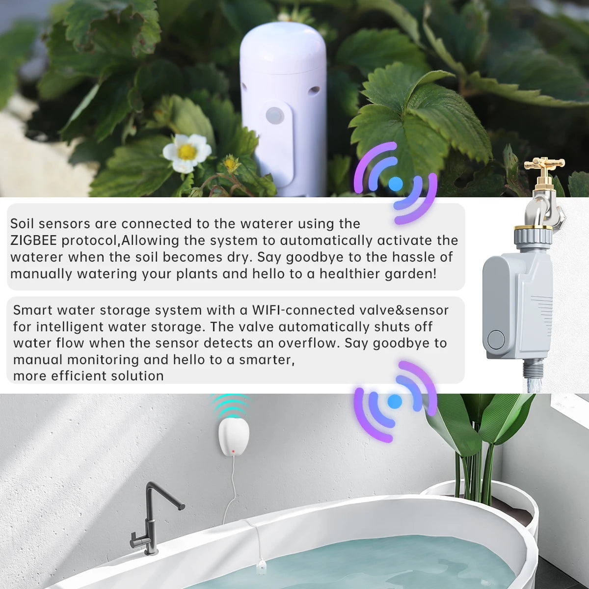 ZIGBEE WIFI Garden Watering Timer Smart Sprinkler Drip Irrigation Irrigation System