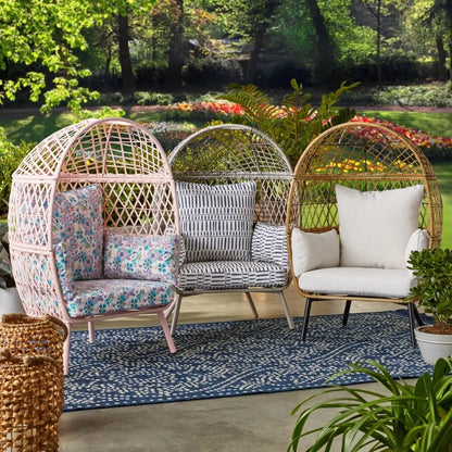 Kid's Ventura Outdoor Stationary Wicker Woven Egg Chair