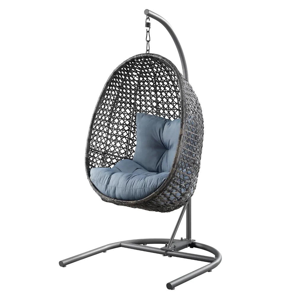 Better Homes & Gardens Outdoor Lantis Patio Wicker Hanging Egg Chair with Stand