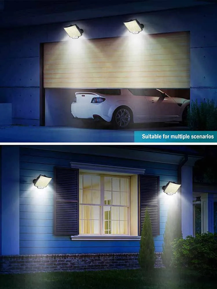 106LED Solar Light Outdoor Waterproof with Motion Sensor Floodlight Remote Control