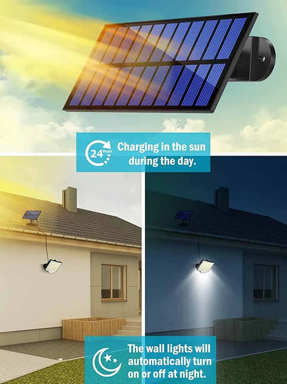 106LED Solar Light Outdoor Waterproof with Motion Sensor Floodlight Remote Control