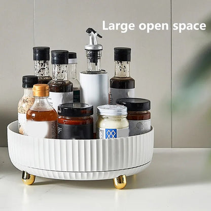 360 Degree Rotation Spice Rack Multifunction Storage Shelf