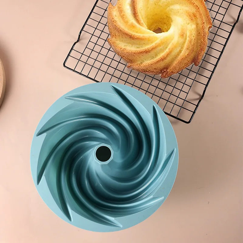 1pc silicone chiffon cake mold Savarin cake baking tray easy to remove mold household kitchen tools