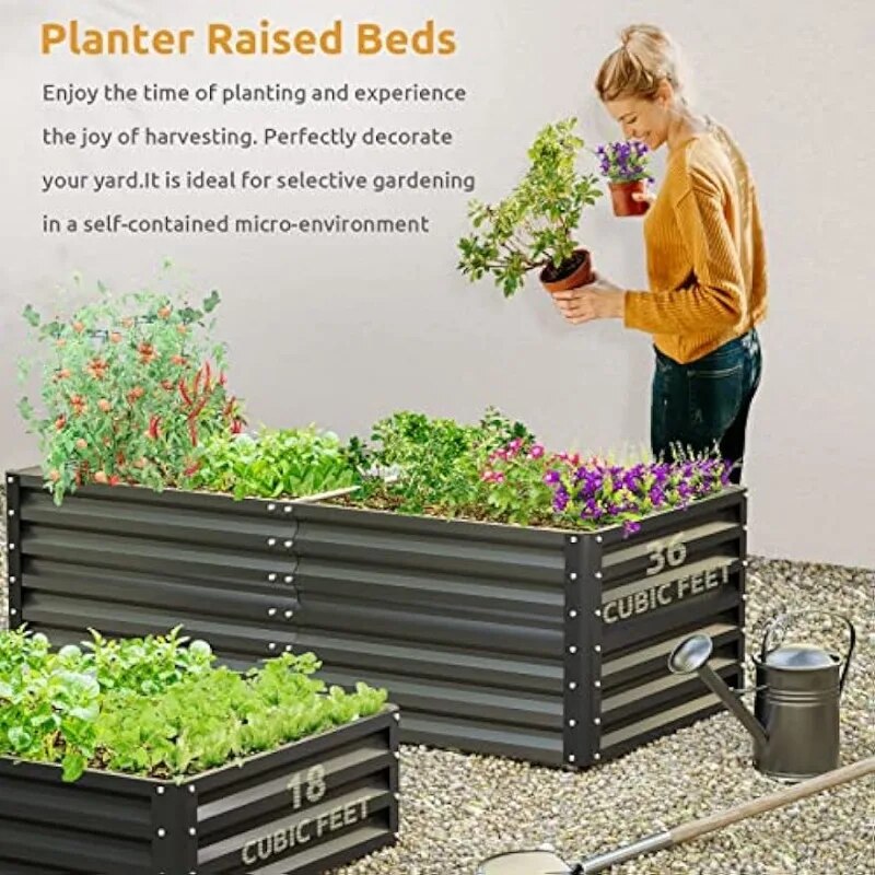 UDPATIO Galvanized Raised Garden Bed