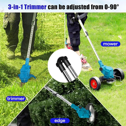 Electric Lawn Mower 21V Cordless Grass Trimmer