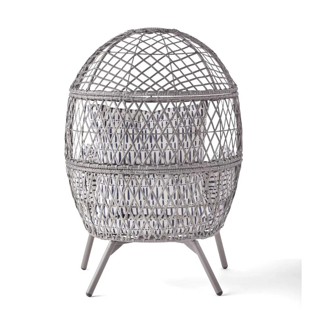 Kid's Ventura Outdoor Stationary Wicker Woven Egg Chair