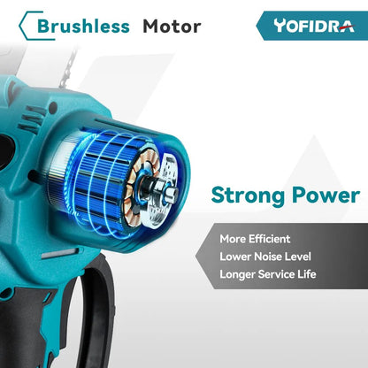 Brushless 8 Inch Mini Electric Chainsaw Rechargeable Makita 18V Battery