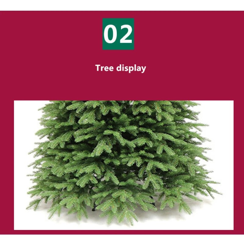 Artificial Green Christmas Tree, Full PE Leaves