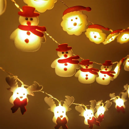 Snowman Christmas LED Garland String Lights