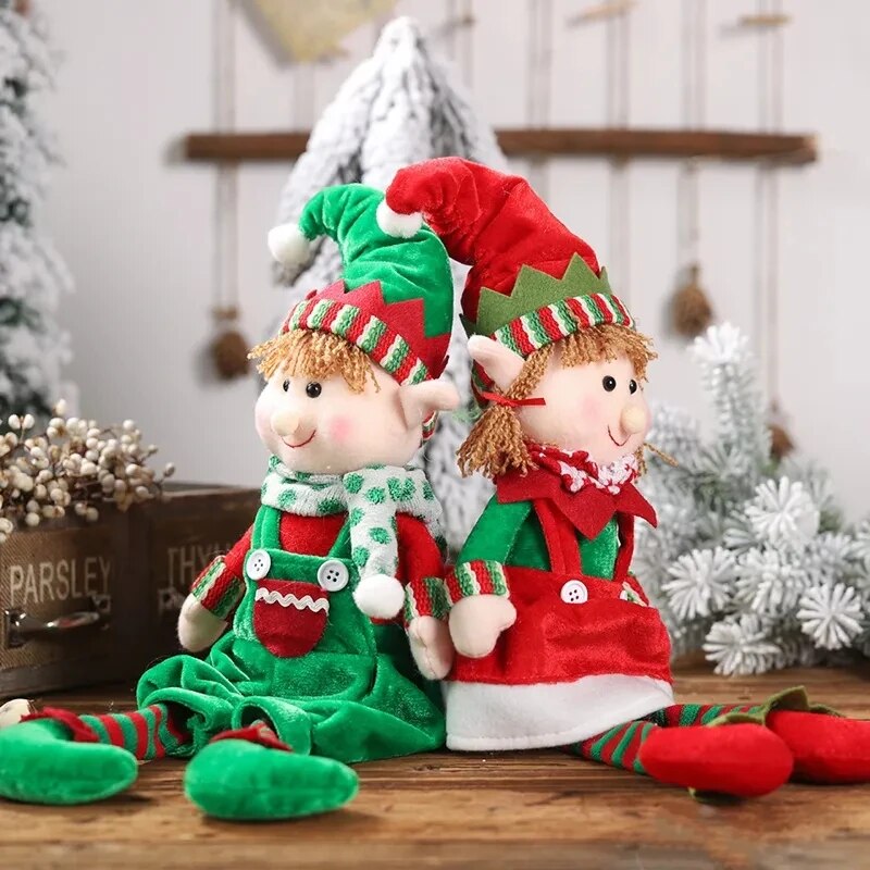 Christmas Plush Leg Elf Doll Ornaments Home Decorations Christmas Tree Ornaments