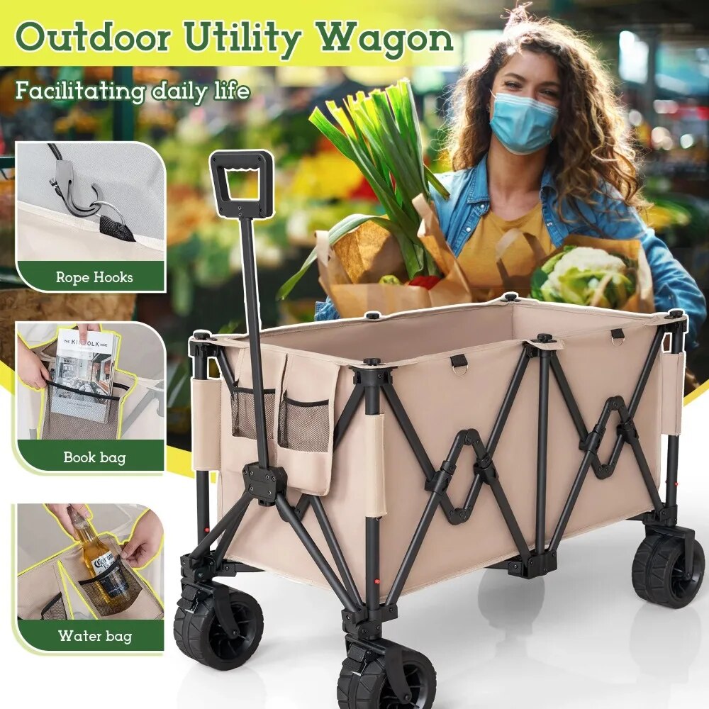 Large Outdoor Portable Garden Cart