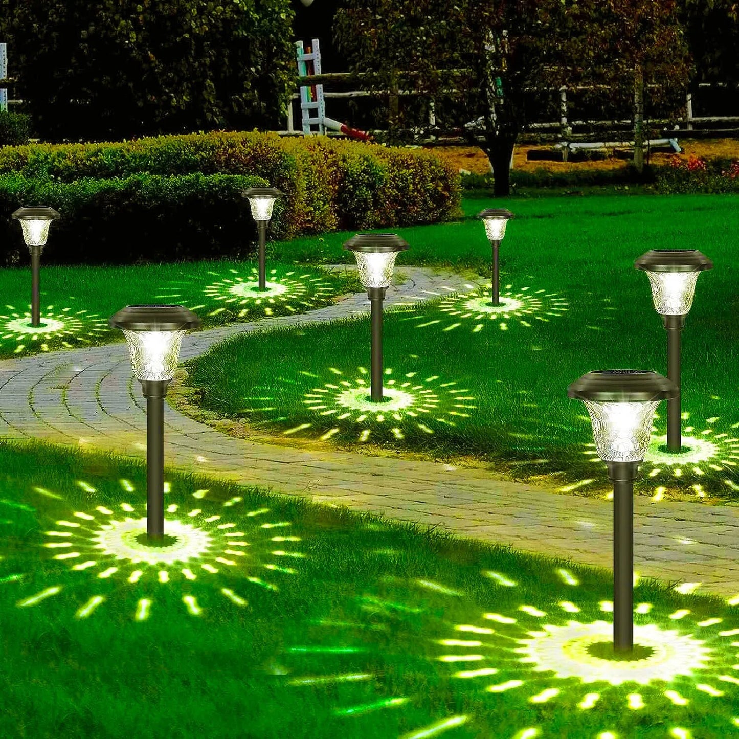 6 pack Outdoor Solar Pathway Lights