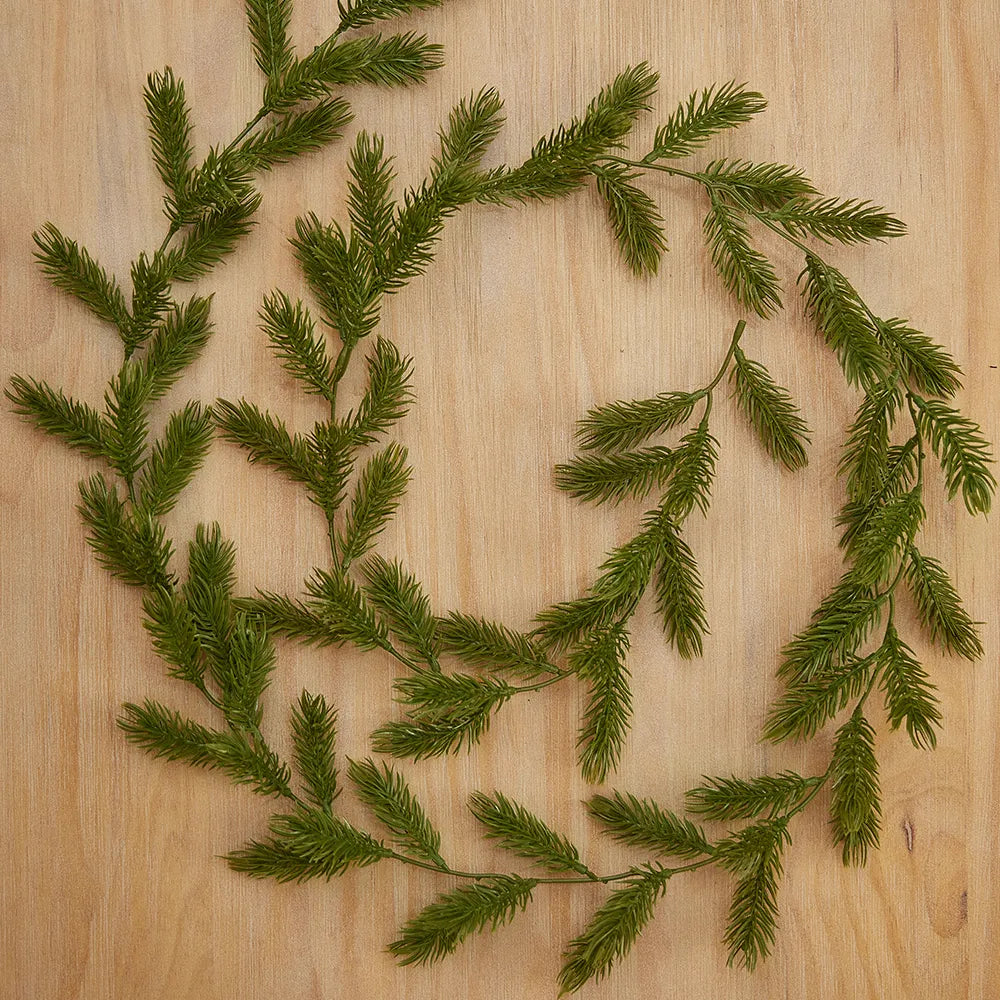 PARTY JOY 2M Christmas Pine Garland with Red Berries